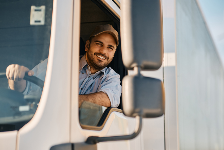 Smiling truck driver - Driver Safety Training